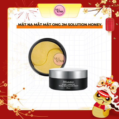 Mặt Nạ Mắt Mật Ong Mờ Quầng Thâm Nếp Nhăn JM Solution Honey Luminous Royal Propolis Eye Patch 60 Miếng