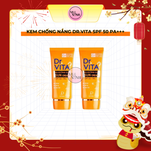 Kem chống nắng Dr.Vita Hàn Quốc SPF 50, PA+++ chống tia UV, chống lão hóa 50g