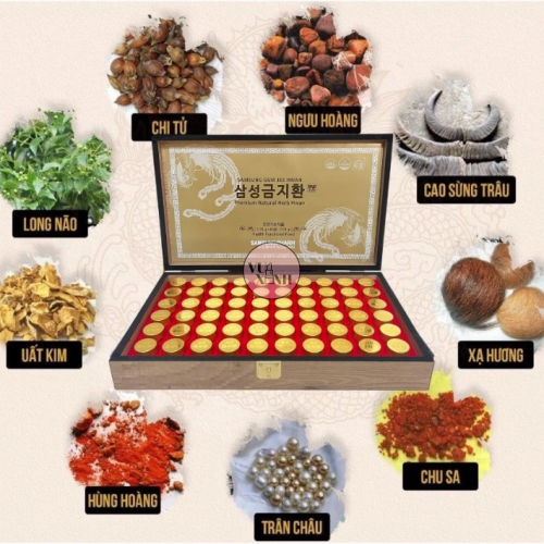 An Cung Ngưu Hoàng Hoàn Bổ Não 60 viên Hộp Gỗ Hàn Quốc