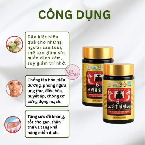 Cao Hồng Sâm 365 Hàn Quốc (240g x 2 lọ)