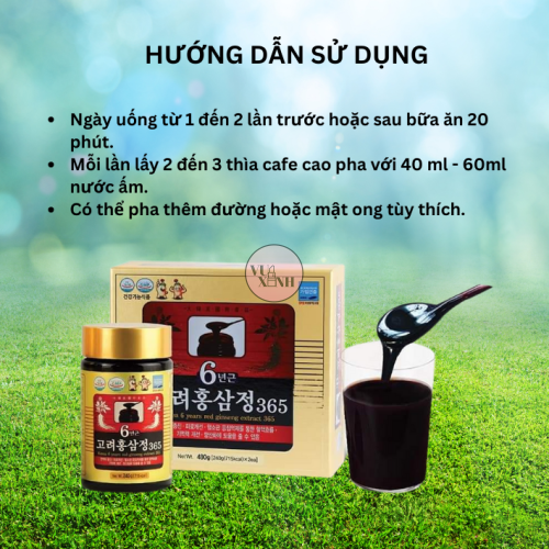 Cao Hồng Sâm 365 Hàn Quốc (240g x 2 lọ)