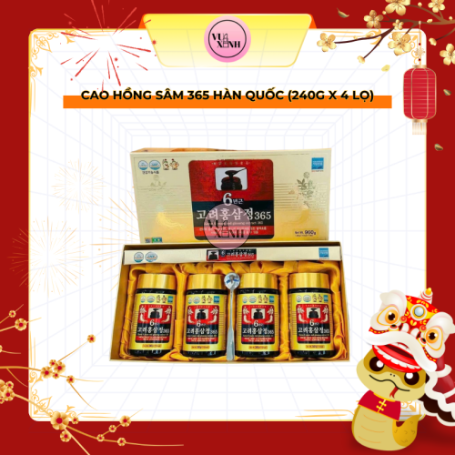 Cao Hồng Sâm 365 Hàn Quốc (240g x 4 lọ)
