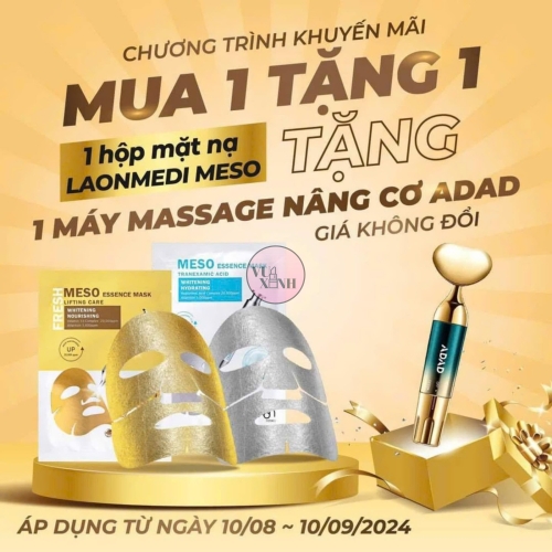 Hộp Mặt Nạ Bạc Làm Trắng Dưỡng Ẩm Laon Fresh Meso Essence Mask Tranexamic Acid Whitening Hydrating