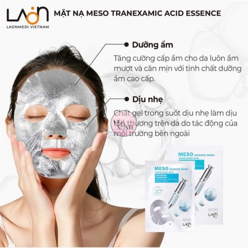 Hộp Mặt Nạ Bạc Làm Trắng Dưỡng Ẩm Laon Fresh Meso Essence Mask Tranexamic Acid Whitening Hydrating